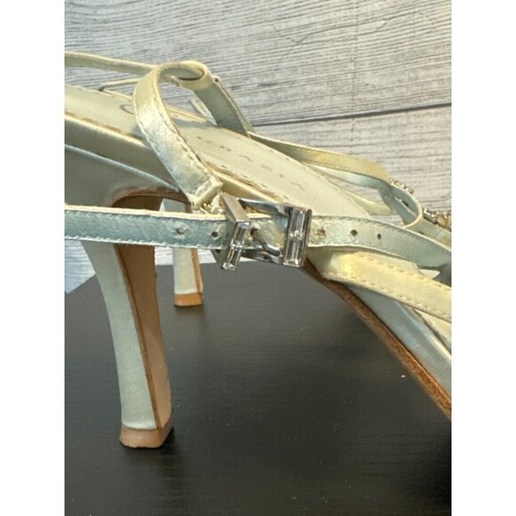 Grazia Alicia Silk Beaded Bridal Shoe Size 9.5 - Picture 5 of 7